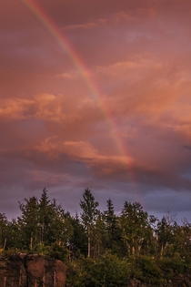 Sunset rainbow near Palisade Head MN 