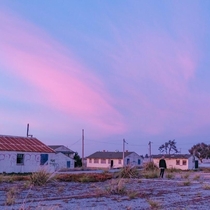 sunset sky at abandoned barracks california yvonnegone