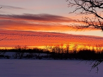 Sunset Through the Clouds in North Dakota 