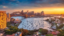 Sunset view of Sydney Australia