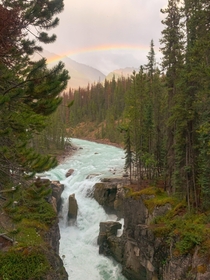 Sunwapts Falls Jasper National Park Canada 