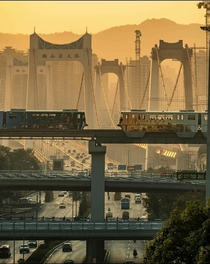 Super developed transportation infrastructure in Chongqing China Photo by withblank