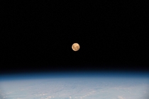 Super moon photographed from ISS