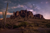 Superstition Mountains AZ Milky Way 