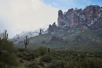 Superstition Mountains Just East of Phoenix Arizona 