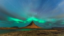 Surreal Aurora Borealis over Kirkjufell Iceland   CoolbieRe