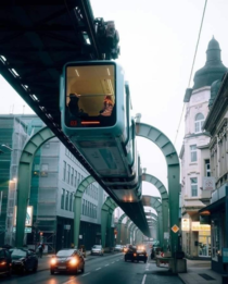 Suspension Railway in Wuppertal Germany