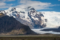 Svnafellsjkull a glacier tongue from the ice cap Vatnajkull in southern Iceland 