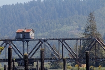 Swing train bridge near Florence Oregon Abandoned in 