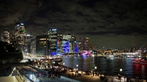 Sydney Circular Quay Panorama During Vivid Sydney  