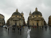 Symmetry in the Piazza del Popolo Rome 