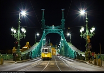Szabadsg Bridge in Budapest Hungary 