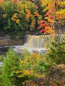 Tahquamenon Falls MI with fall colors just starting to peak 
