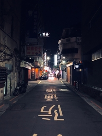 Taipei alley at night