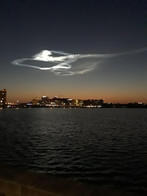 Tampa Florida with spacex after glow oc