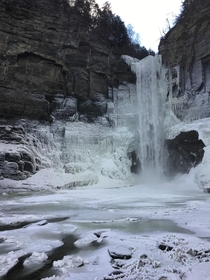 Taughannock falls in the winter Ithaca NY x
