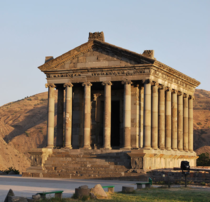 Temple of Garni Armenia is a former pagan temple and was built by king Tiridates I in the st century AD dedicated to the sun god Mihr