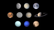 Ten planets wallpaper 