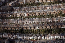 Terraced houses in Islington London UK 