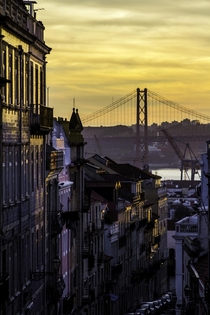 th of April Bridge as seen from The Bairro Alto in Lisbon