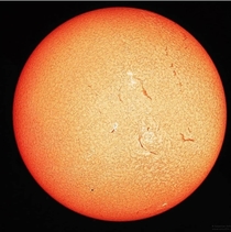 That little black dot is Mercury transiting the Sun
