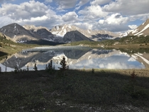 That mirror image  Ptarmigan Lake in Banff National Park Alberta x