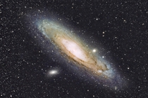 The Andromeda Galaxy M from my backyard  million light years away seen through a stock mirrorless camera