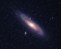 The Andromeda Galaxy M taken with a mm camera lens