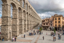 The Aqueduct of Segovia Spain Built by the Romans during the second half of the st Century it supplied water to the city from the Frio River until the mid s