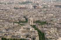 The Arc de Triomphe built in Paris France from  to 