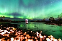 The Aurora and The Frozen Lake The image credit goes to Mia Stalnacke