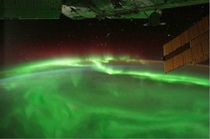 The Aurora Borealis as seen from space Taken from the ISS 