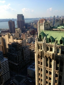 The backside of The Woolworth Building NYC 