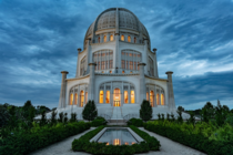 The Bah House of Worship Wilmette Illinois is the oldest surviving Bah House of Worship in the world The temple was designed by French-Canadian architect Louis Bourgeois