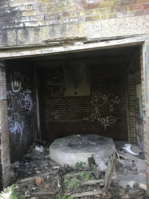 The base of genorators at an abandoned power station