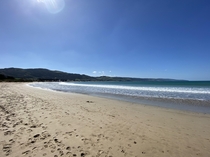 The beach of Apollo bay Australia Victoria X 