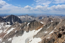 The Beartooth mountains viewed from Granite Peak the highest point in Montana 