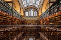 The beautiful library inside Rijks Museum Amsterdam Netherlands 