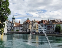 The beautiful old buildings in Lucern Switzerland