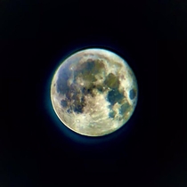 The Blue Moon this Halloween edited to show greater colour