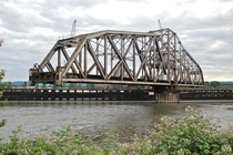 The BNSF Railway Bridge  swing-span railroad bridge across the Columbia River 
