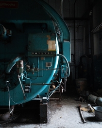 The Boiler Inside of an Abandoned Box Factory 