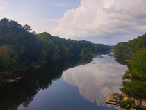The Cape Fear River from route  bridge in Erwin NC 