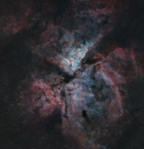 The Carina Nebula a southern sky gem with all of the stars removed 