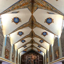 The ceiling of the Baslica de la Inmaculada Concepcin in Puebla Mexico Love the symmetry