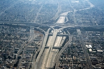The Century Freeway at the Interchange with I-- Los Angeles