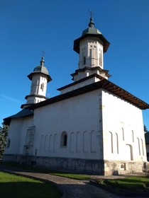 The church from the Rca Monastery Dumbrveni Suceava county Romnia 