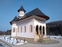 The church from the Sihstria Putnei Monastery Putna Suceava county Romnia 