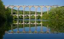 The Cize-Bolozon viaduct over the Ain river 