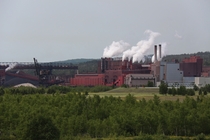 The Cliffs mining taconite iron ore plant on the shore of Lake Superior in Silver Bay MN 